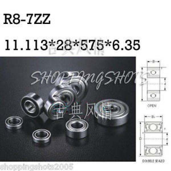 10) R8-7 ZZ 11.113*28.575*6.35 mm Bearing Miniature Ball Radial Bearings R8-7ZZ #1 image