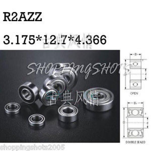 (10) R2A-2Z 1/8&#034;x1/2&#034;x0.172&#034; english inch Bearing Miniature Ball Radial Bearings #1 image