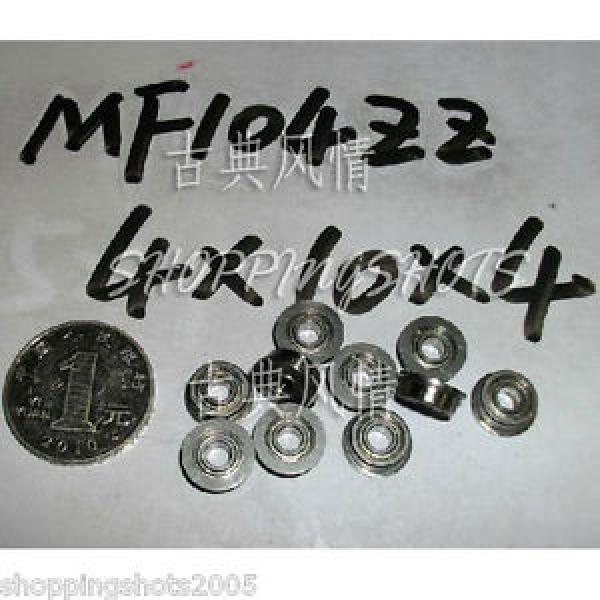 10pcs MF104 4X10X4 Flanged 4*10*4 bearings Miniature Ball Radial Bearing MF104ZZ #1 image