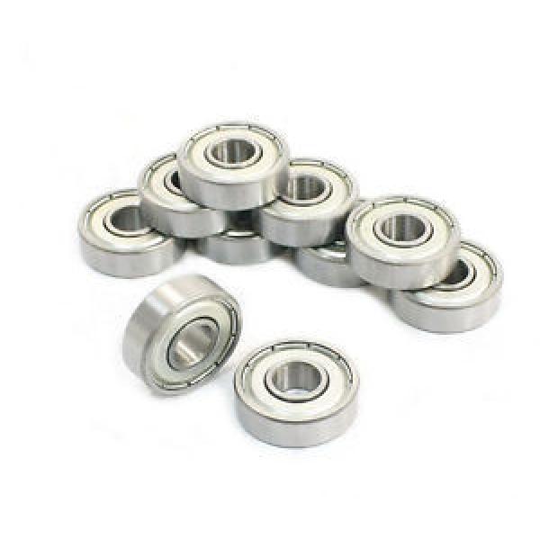 10 Pcs 7mm x 19mm x 6mm Shielded Deep Groove Radial Ball Bearings 607Z #1 image