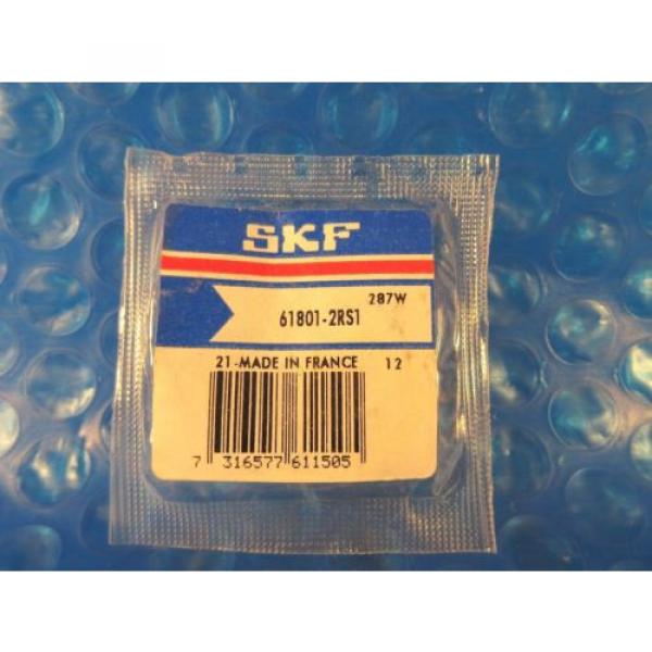 SKF 61801-2RS1 Single Row Radial Bearing; Deep Groove Design #1 image