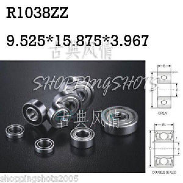 1pcs R1038 ZZ 3/8&#034;x 5/8&#034;x 5/32 inch Miniature Ball Radial Ball Bearings R1038ZZ #1 image