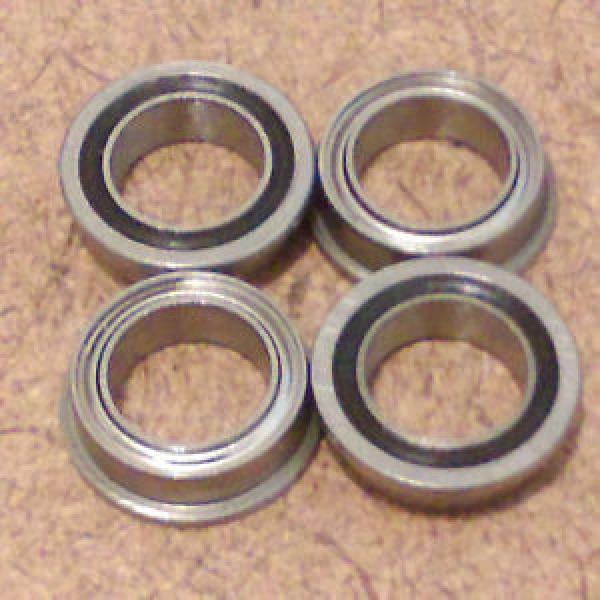 1/4 inch bore. 4 Radial Ball Bearing. FLANGED. Lowest Friction Bearing. #1 image