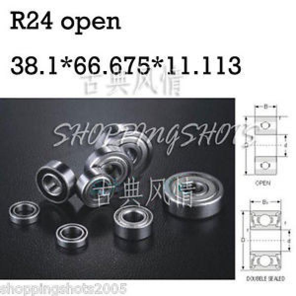 1pcs R24 open 1 1/2&#034; x 2 5/8&#034; x 7/16&#034; inch Miniature Ball Radial Ball Bearings #1 image