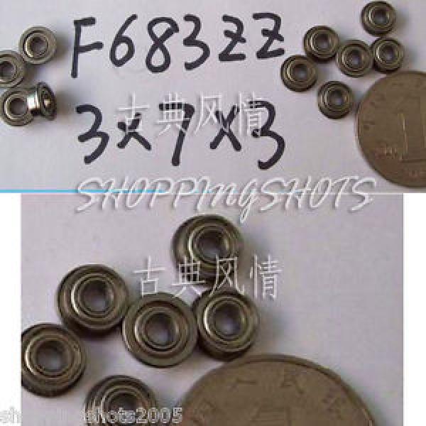 1pc F683ZZ 3x7x3 Flanged 3*7*3 mm F683Z Miniature Ball Radial Bearing F683 ZZ 2Z #1 image