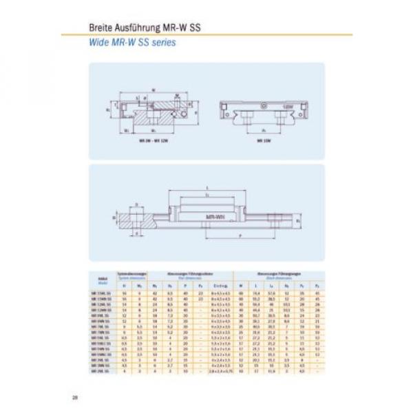 miniature LM Guide - Recirculating ball bearing guide - MR09-WL (rail + car) #2 image