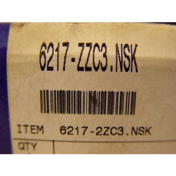 NSK 6217.ZZC3 Radial Ball Bearing 85mm Bore 150mm OD 6217.ZZC3.NSK 6217.2ZC3.NSK #2 image