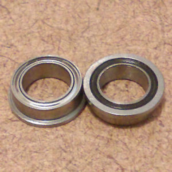 3/16 inch bore. One Radial Ball Bearing. FLANGED. Lowest Friction Bearing. #1 image