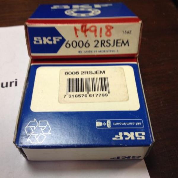 SKF Deep Groove Radial Bearing, 6006 2RSJEM, 30mm Bore, 55mm OD, New-In-Box #2 image
