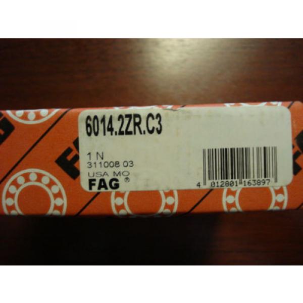 FAG Radial Ball Bearing, Shielded, 70mm x 110mm x 20mm, 6014.2ZR.C3, 5611eDB2 #2 image