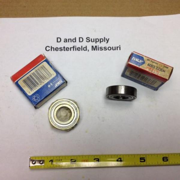 **Lot of 2** SKF 6003-2ZJEM, Radial/Deep Groove Ball Bearings, 17x35x10mm #1 image