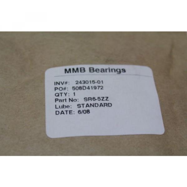 MMB SR6-5ZZ Radial Bearings 0.5000 x 0.8750 x 0.2812 New #2 image