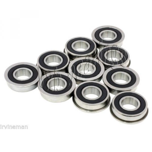 10 Flanged 6x10 Sealed 6x10x3 Miniature Deep Groove Radial Ball Bearings #3 image