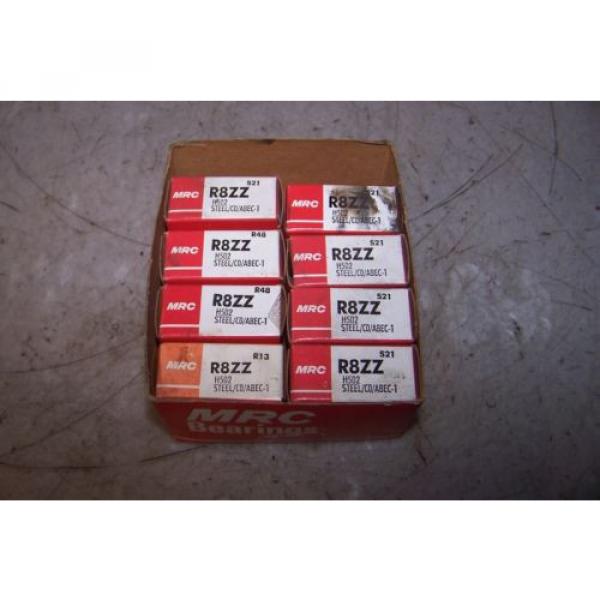 (8) NEW MRC R8ZZ SINGLE ROW RADIAL STEEL BALL BEARING LOT OF 8 #1 image