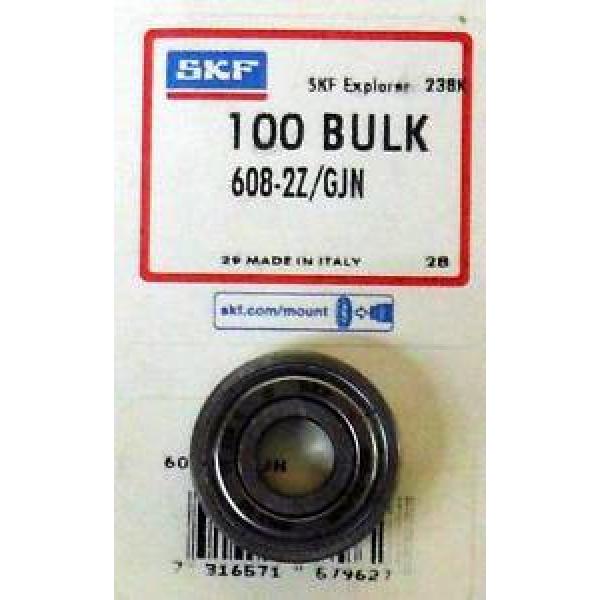 SKF 608-2Z/GJN Radial/Deep Groove Ball Bearing, 8mm Bore, 22mm OD, 7mm W, 1 pc #1 image