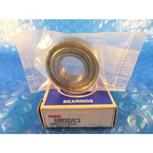 NSK 6003ZZ C3, Single Row Radial Bearing, (=2 SKF2Z, NTN, Fafnir Timken 9103KDD) #1 image