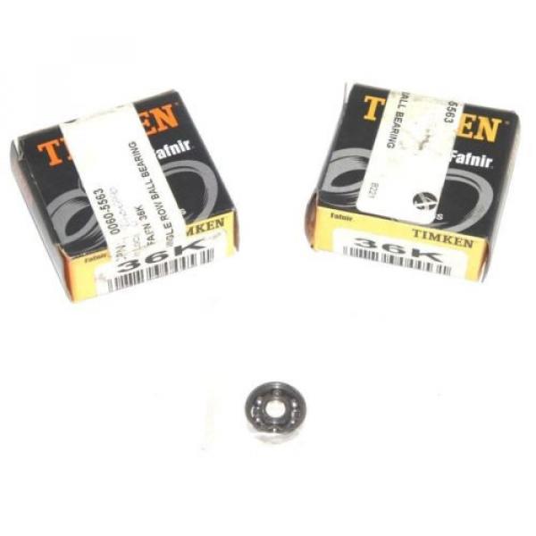 LOT OF 2 NEW TIMKEN 36K RADIAL BALL BEARINGS #1 image