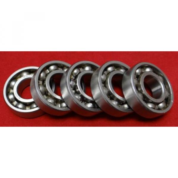 Lot of 5 Peer 6001 Single Row Deep Groove Radial Ball Bearings, 12mm ID, 28mm OD #1 image