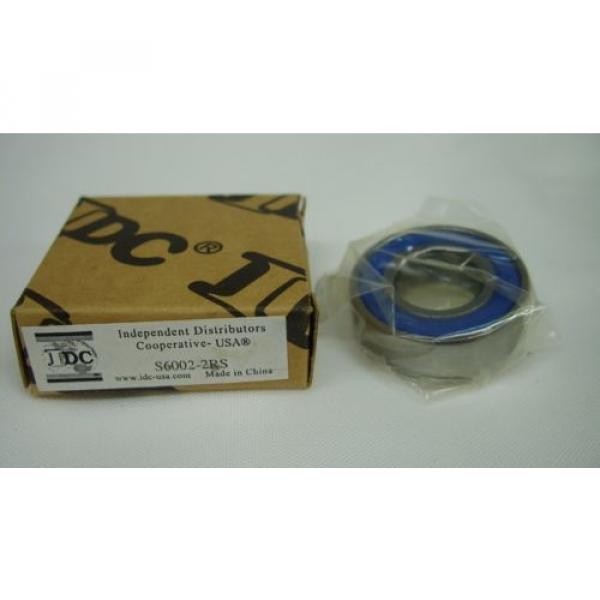 IDC / RDI DEEP GROOVE RADIAL STEEL BALL BEARING NEW S6002-2RS #1 image