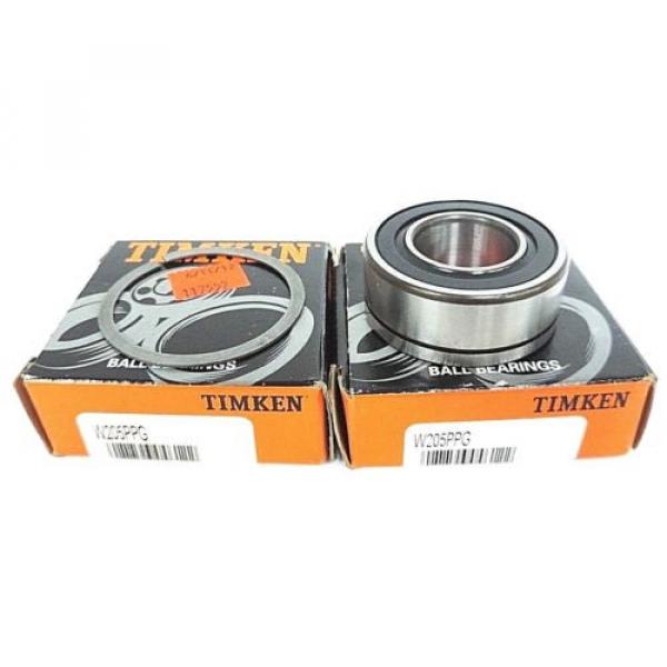 LOT OF 2 NIB TIMKEN W205PPG BALL BEARINGS RADIAL DEEP GROOVE 25X25X20.6MM #2 image