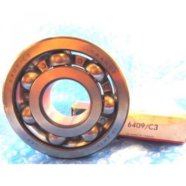 SKF 6409/C3 Single Row Radial Bearing, 45 mm ID x 120 mm OD x 29 mm W, France #2 image