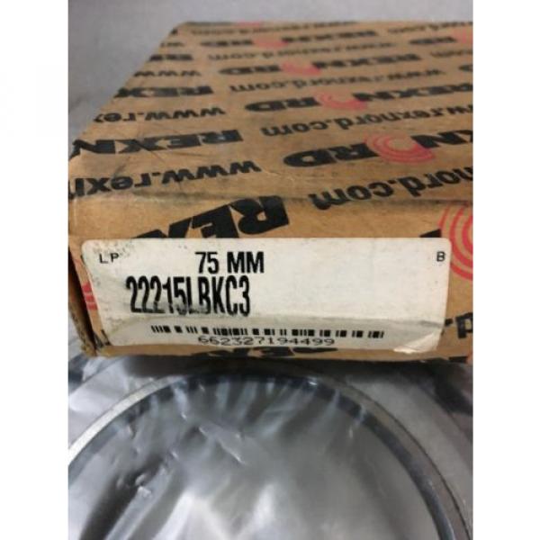 NEW IN BOX REXNORD 75MM RADIAL BALL BEARING 22215LBKC3 #2 image