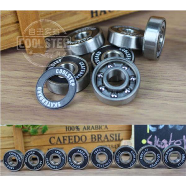 608ZB 8pcs Skateboard Steel Set Sealed Gcr15 Deep Groove Radial Ball Bearings #3 image