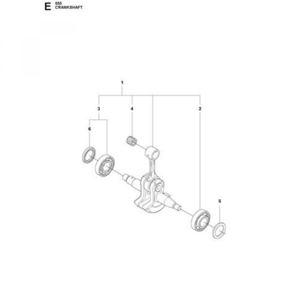 Husqvarna 555 CRANKSHAFT BALL BEARING &amp; RADIAL SEAL 525 43 42-01 #3 image