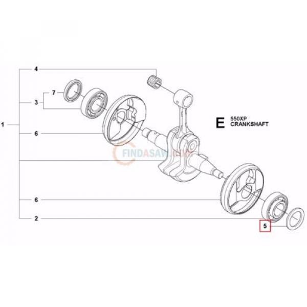 Husqvarna 555 CRANKCASE BALL BEARING RADIAL SEAL 525 39 12-01 #2 image