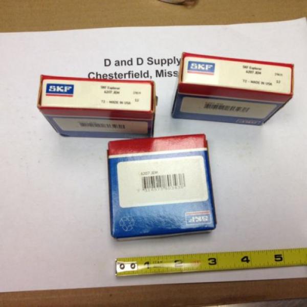 New-In-Box, SKF 6207-JEM, Radial/Deep Groove Ball Bearing, 35x72x17mm, USA Made #1 image