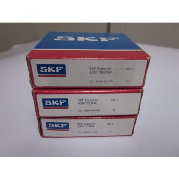 SKF 6307-2ZJEM  Shielded/ 6307 2RSJEM Sealed- Deep Groove Radial Ball Bearings #1 image