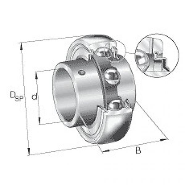 GYE40-KRR-B INA Radial insert ball bearings GYE..-KRR-B, spherical outer ring, l #1 image