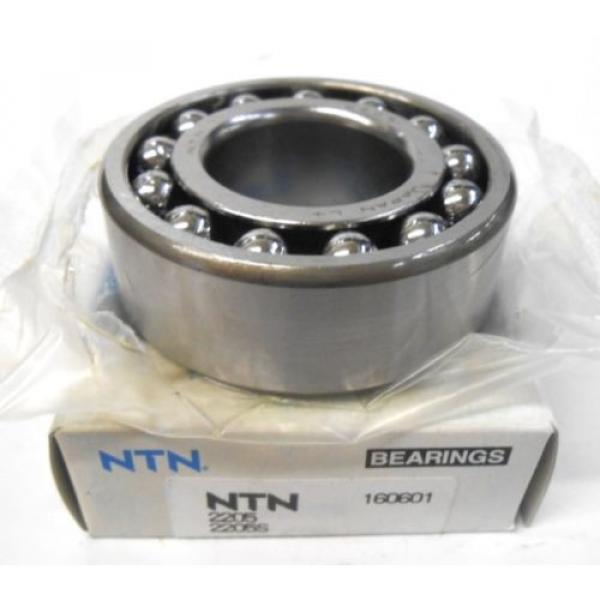 NTN, RADIAL DEEP GROOVE BALL BEARING, 2205, 25 X 52 X 18 MM, SELF-ALIGNING #1 image