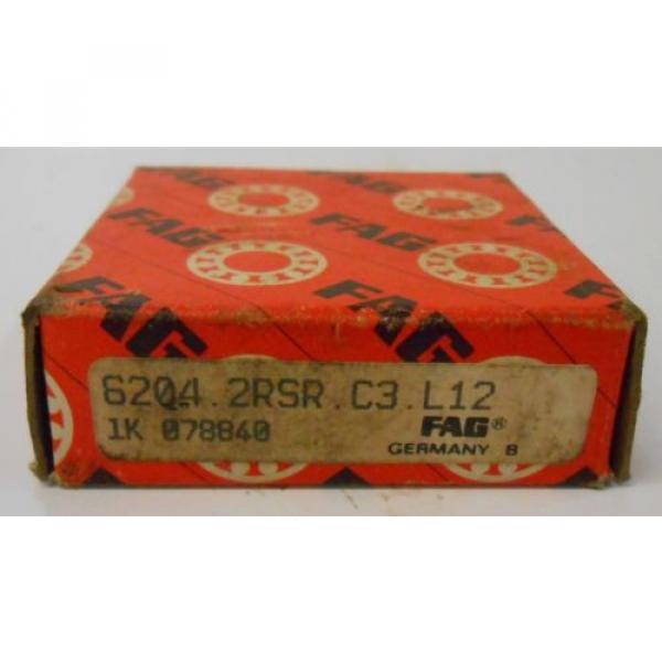 FAG, RADIAL BALL BEARING, 6204 2RSR C3 L12, 20 X 47 X 14 MM, DOUBLE SEALED #2 image