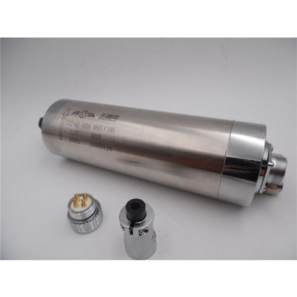 800W ER11 Water-cooled Spindle Motor D=65mm 4Bearing 24000RPM High Speed CNC #1 image