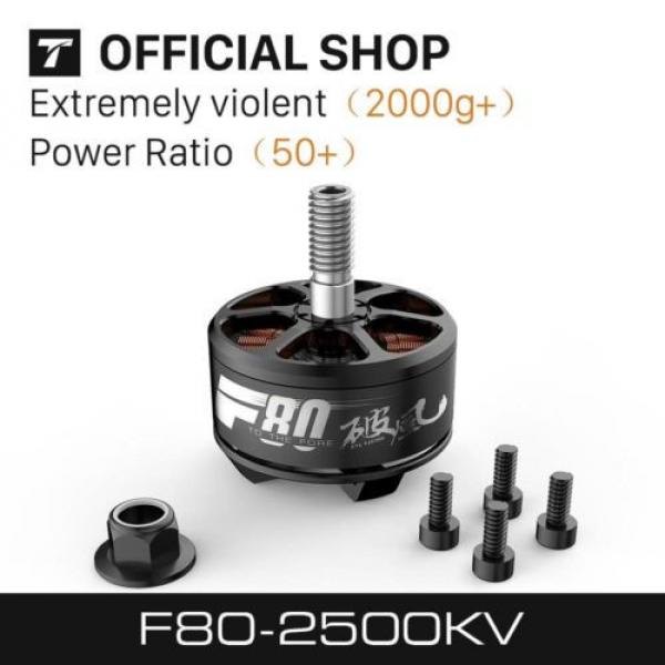 2x T-Motor F80 2500KV Big Bearings FPV  Brushless Single Motor 2-4S Racing Drone #1 image