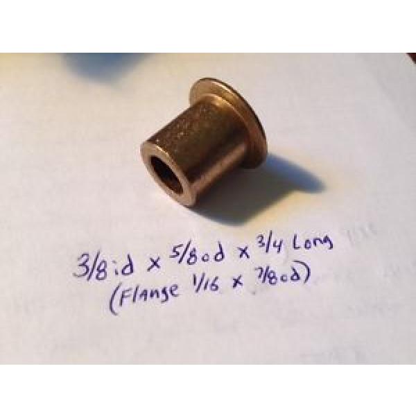 Oilite Flange Bushing Bronze New 3/8 idx 5/8 odx 3/4 Long Brass Motor Bearing 42 #1 image