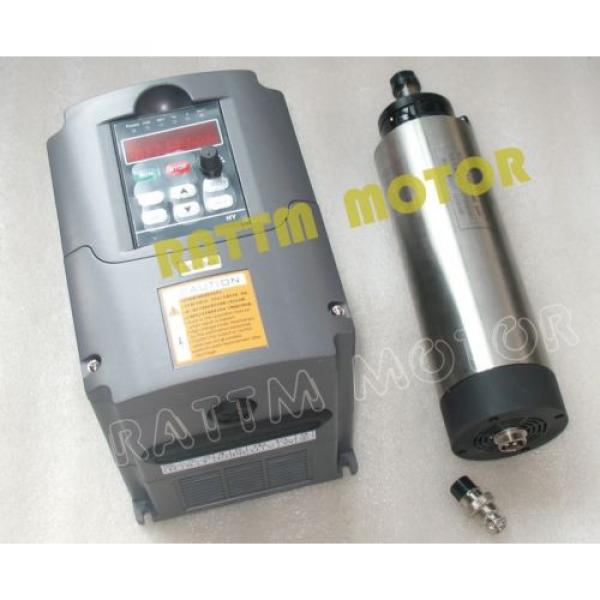 1.5KW Air-cooled spindle motor 220V ER16 4 bearing &amp;1.5Kw Inverter VFD Engraving #1 image