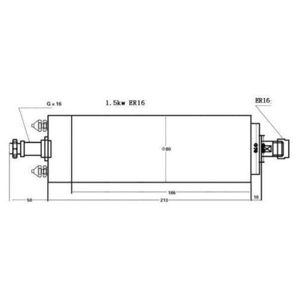 1.5KW Water Cooling Spindle Motor ER16 For CNC Router 4 Bearings 220V Φ80 L213mm #2 image