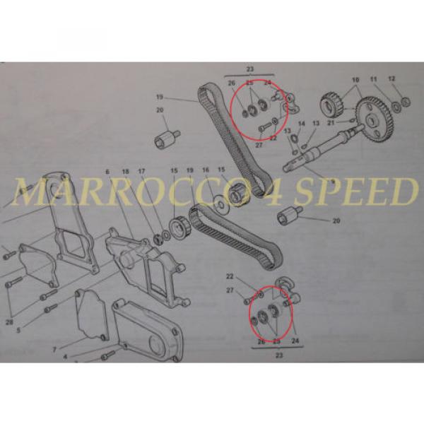 Cagiva motor timing belt bearing tensioning rollers Gran Canyon 900 900ie #3 image