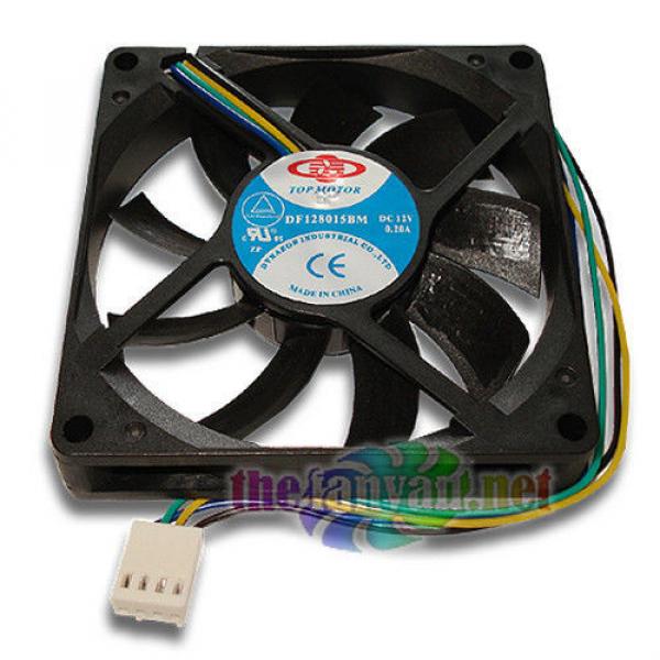 Top Motor DF128015BM 80mm x 15mm 2 Ball Bearing 4 Pin CPU Replacement Fan NEW! #1 image