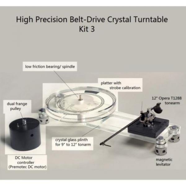 Turntable kit 3 : bearing + platter + motor controller + plinth &amp; foot #1 image