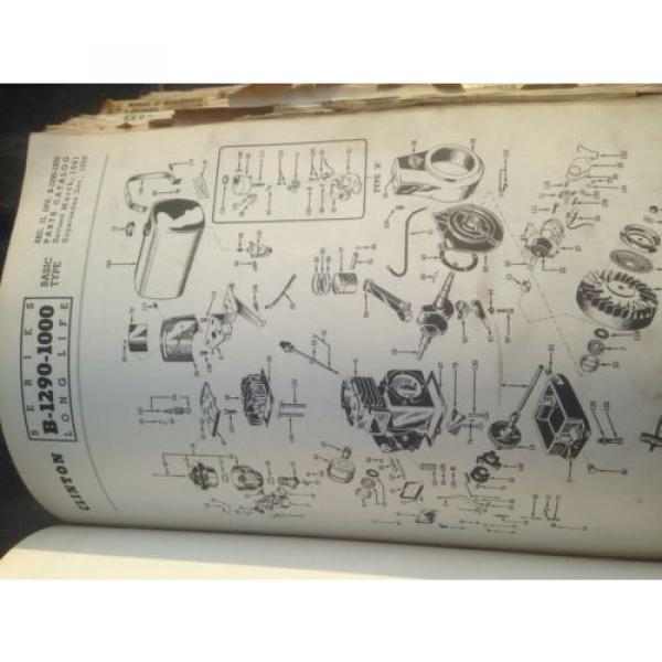 Clinton Gas Engine Motor Dealer Manual In Fox River Tractor Binder Go  Kart #5 image