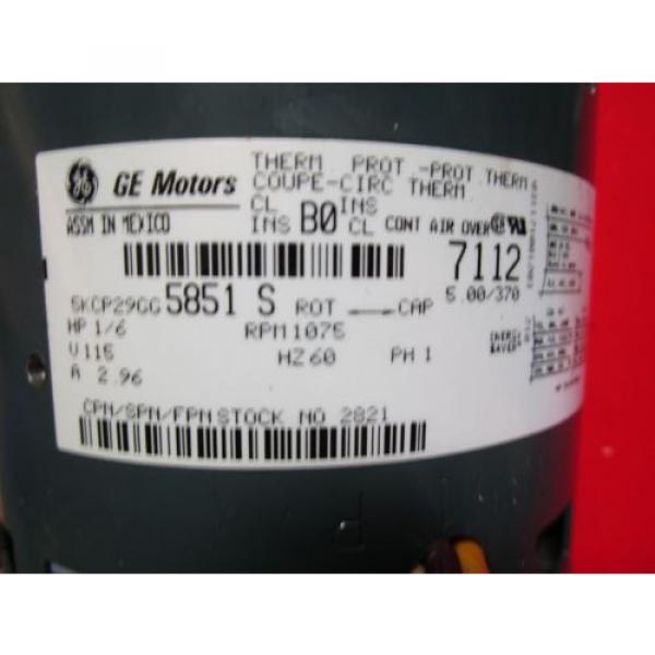 GE  5KCP29GG5851S MOTOR 1/6 HP,1650 5851S, 200-230 Volt (Grainger 4M345) #2 image