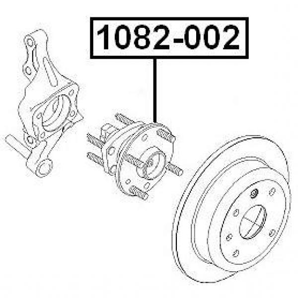 REAR WHEEL HUB FOR CHEVROLET EPICA 2007- OEM: 96639607 #2 image