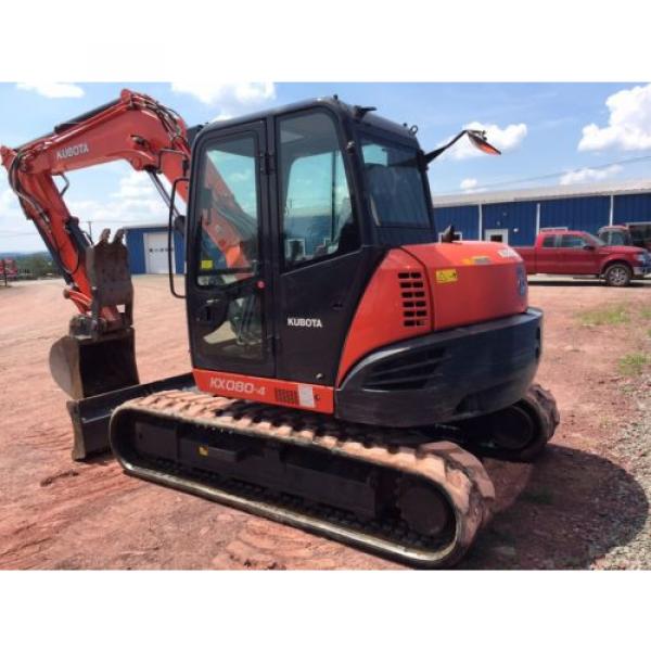 2014 Kubota KX080 Excavator Cab Heat AC Dozer Blade ONLY 1100 HOURS!!! #4 image