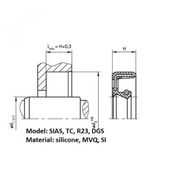 (pack) Rotary shaft oil seal 12 x 24 x (height, model) #5 image