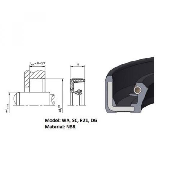 (pack) Rotary shaft oil seal 44 x 58 x (height, model) #2 image