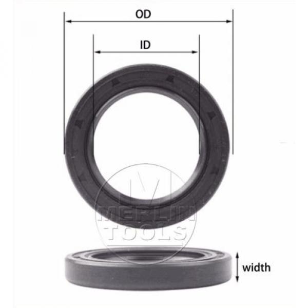 Select Size ID 46 - 52mm TC Double Lip Rubber Rotary Shaft Oil Seal with Spring #1 image