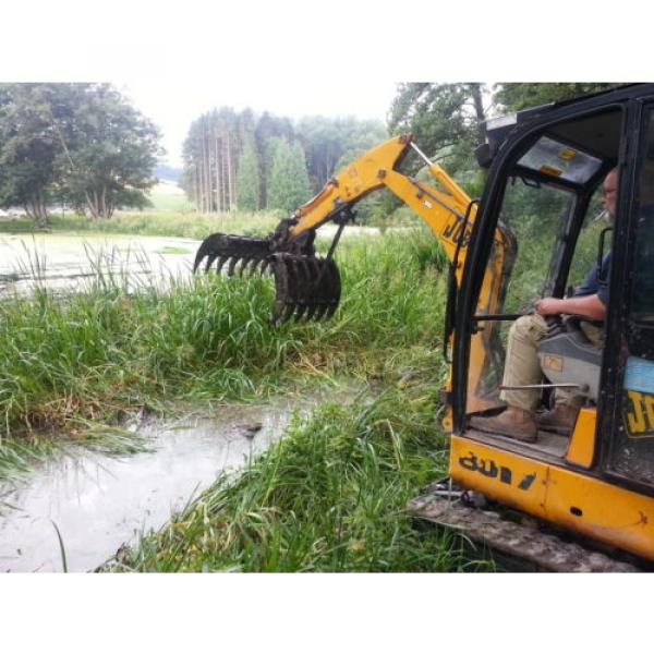 jcb cat takeuchi kubota digger excavator high tensile land rake pins included #4 image